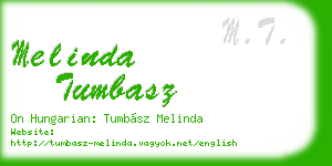 melinda tumbasz business card